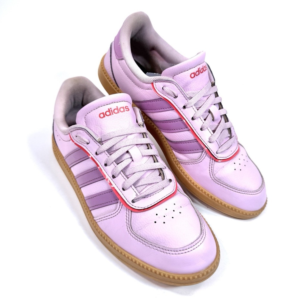 adidas Breaknet Sleek J Big Kids 6.5 Pink Purple Gum Sneakers JQ3057